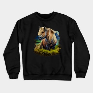 Colorful Fjord Horse Artwork 8 Crewneck Sweatshirt